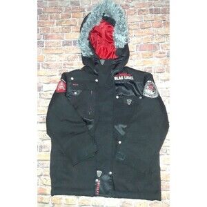 Black Label baby boy's hooded black coat size 2T